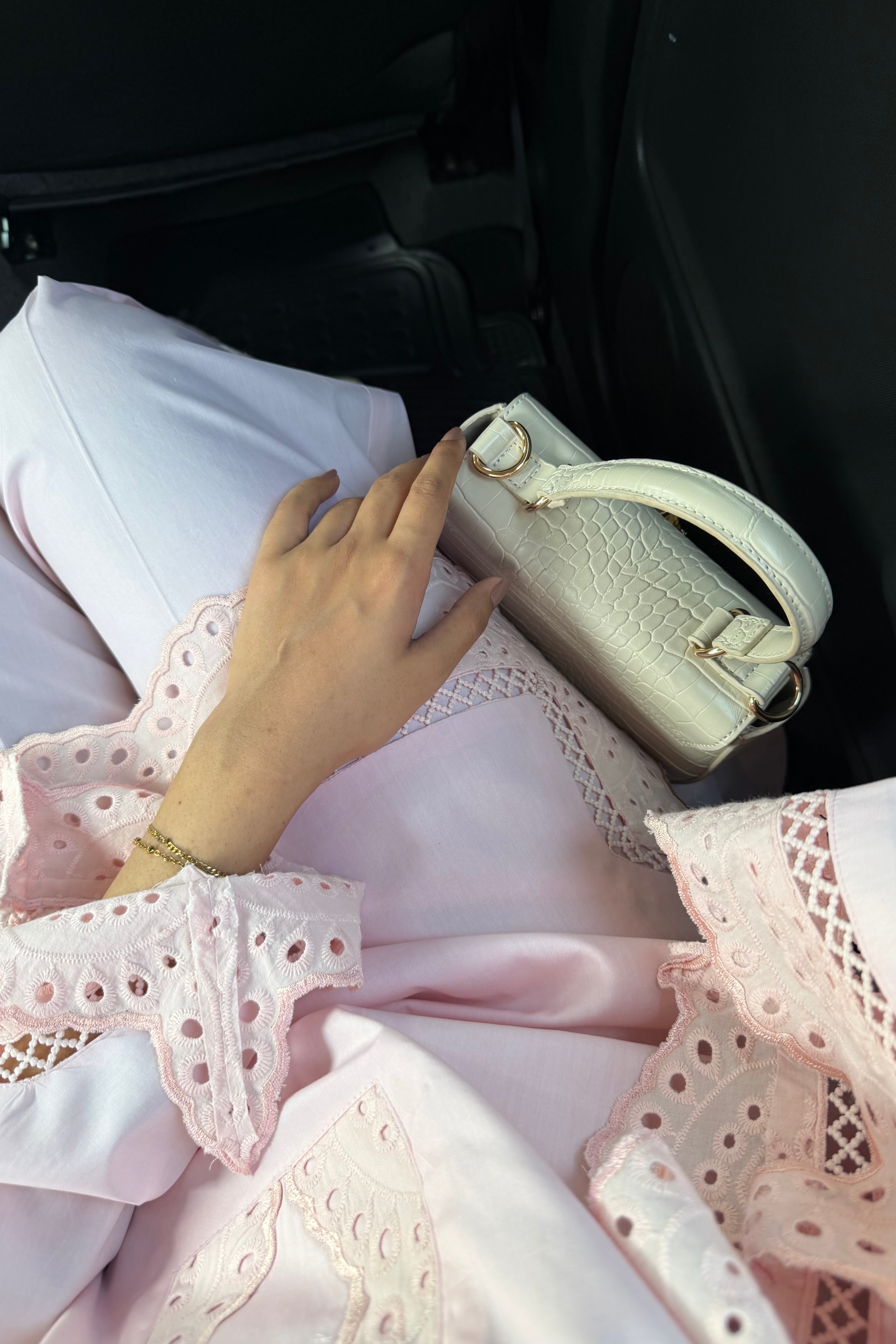 POWDER PINK CHIKANKARI 2-PC SET