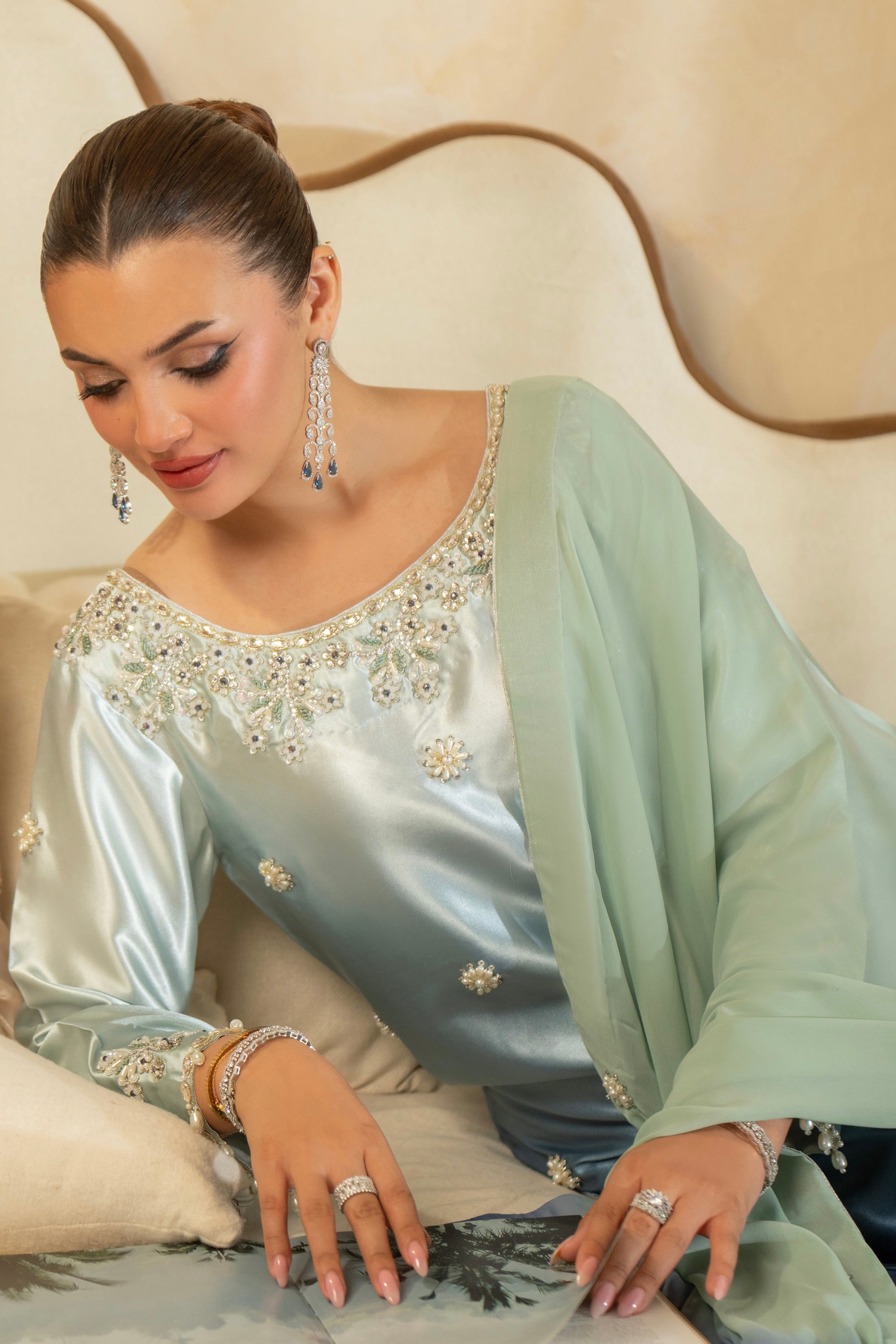 Blue Ombre Signature Handworked Ensemble