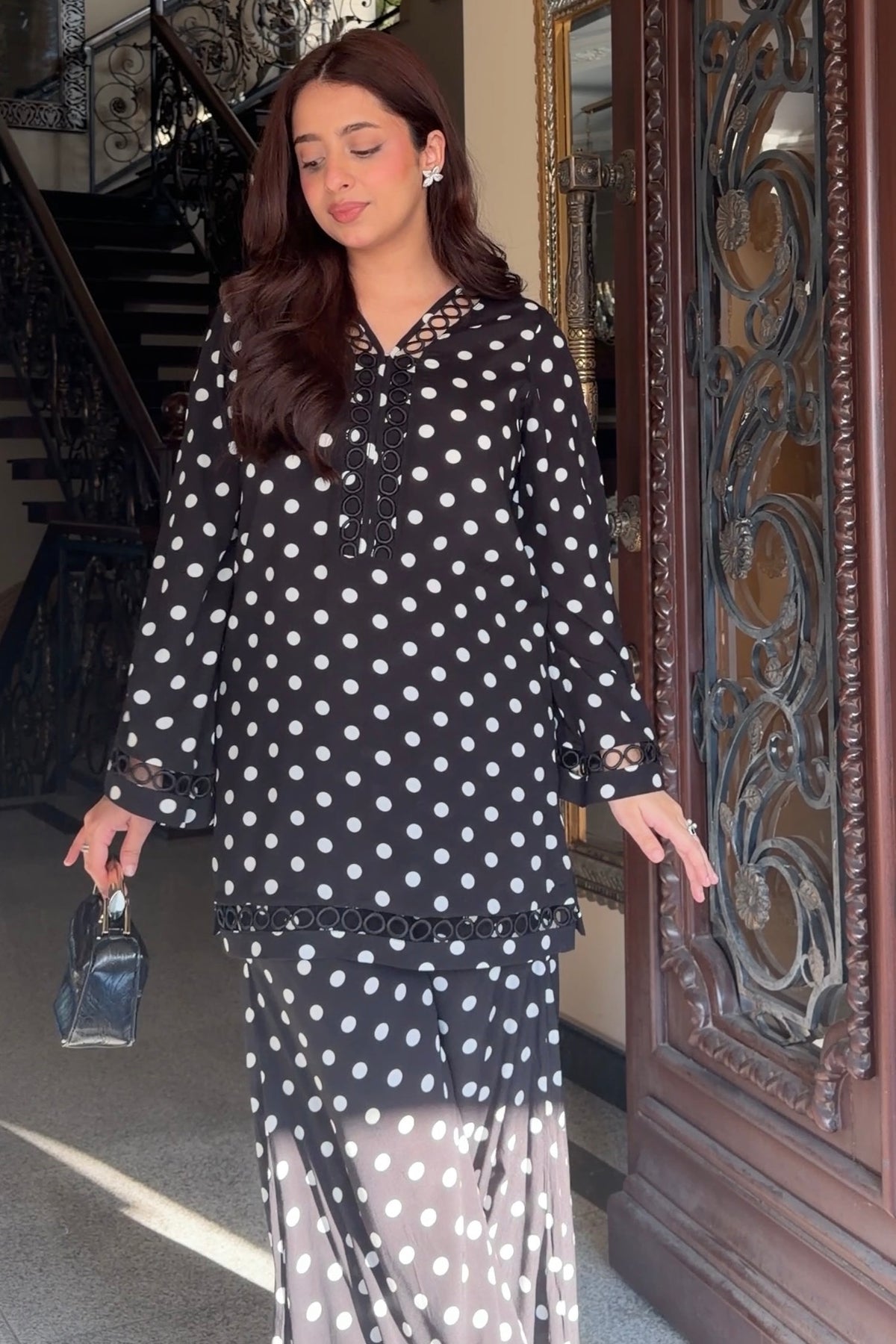 Classic Black Polka Dot 2 PC Set