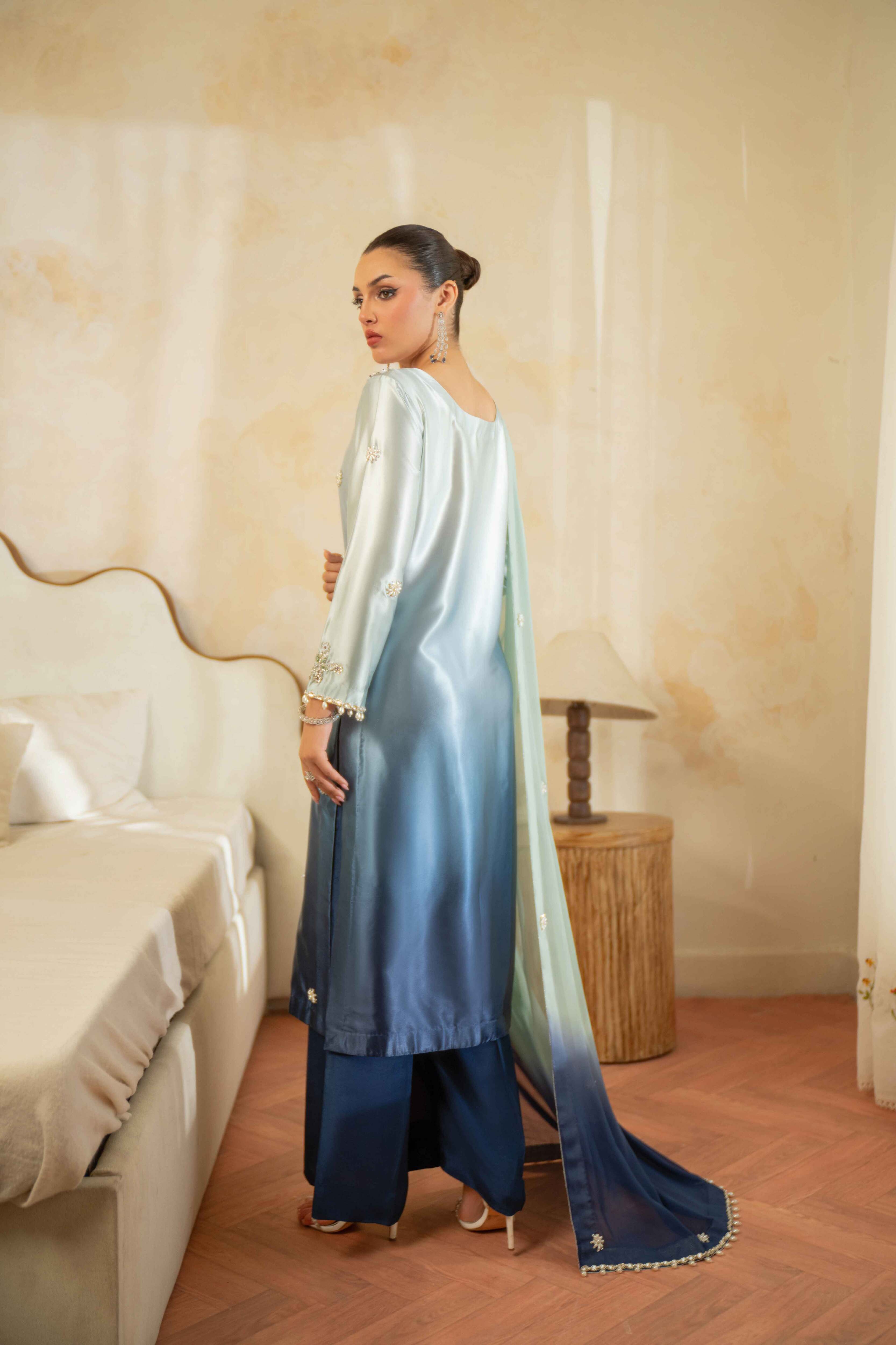 Blue Ombre Signature Handworked Ensemble