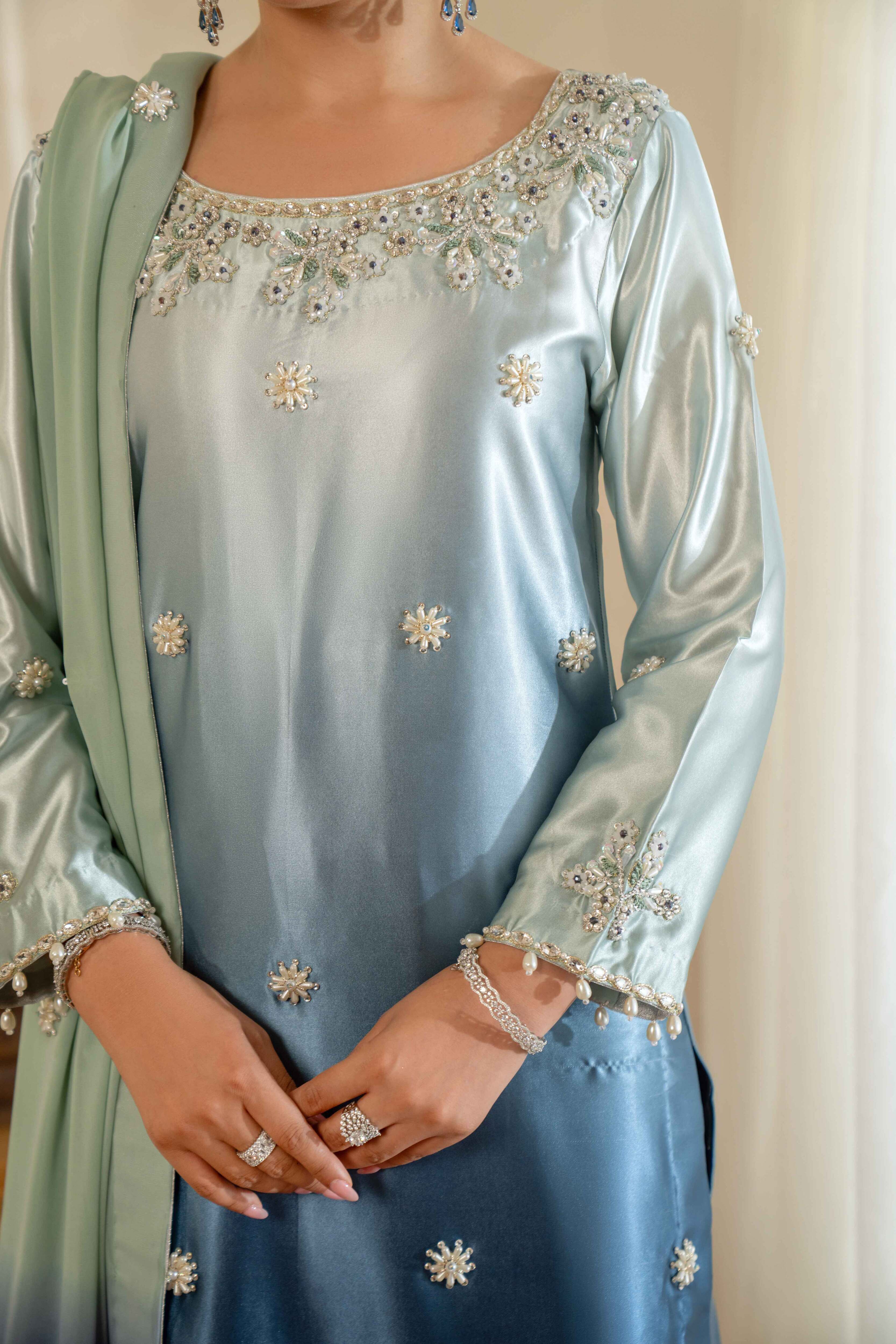 Blue Ombre Signature Handworked Ensemble