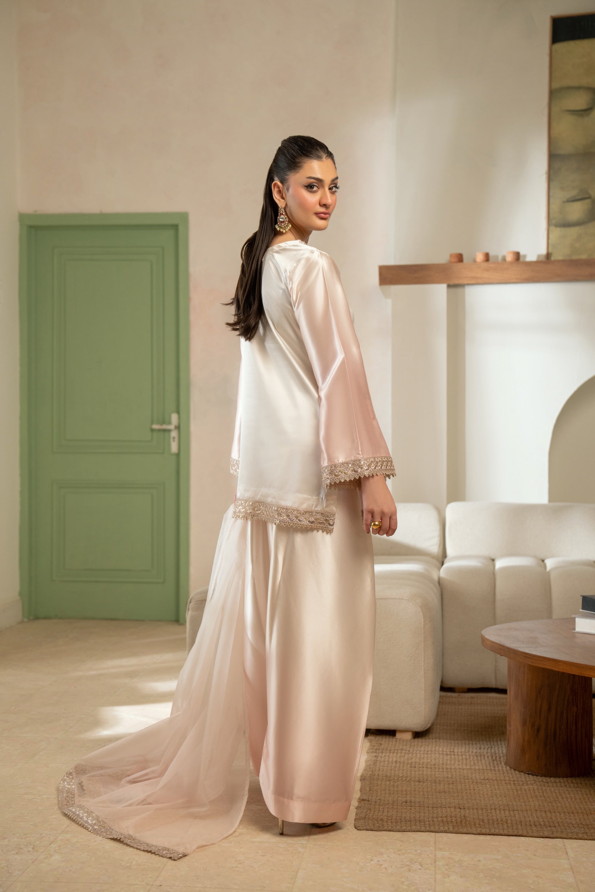 OMBRE SILK HAND-EMBELLISHED 3-PC SET