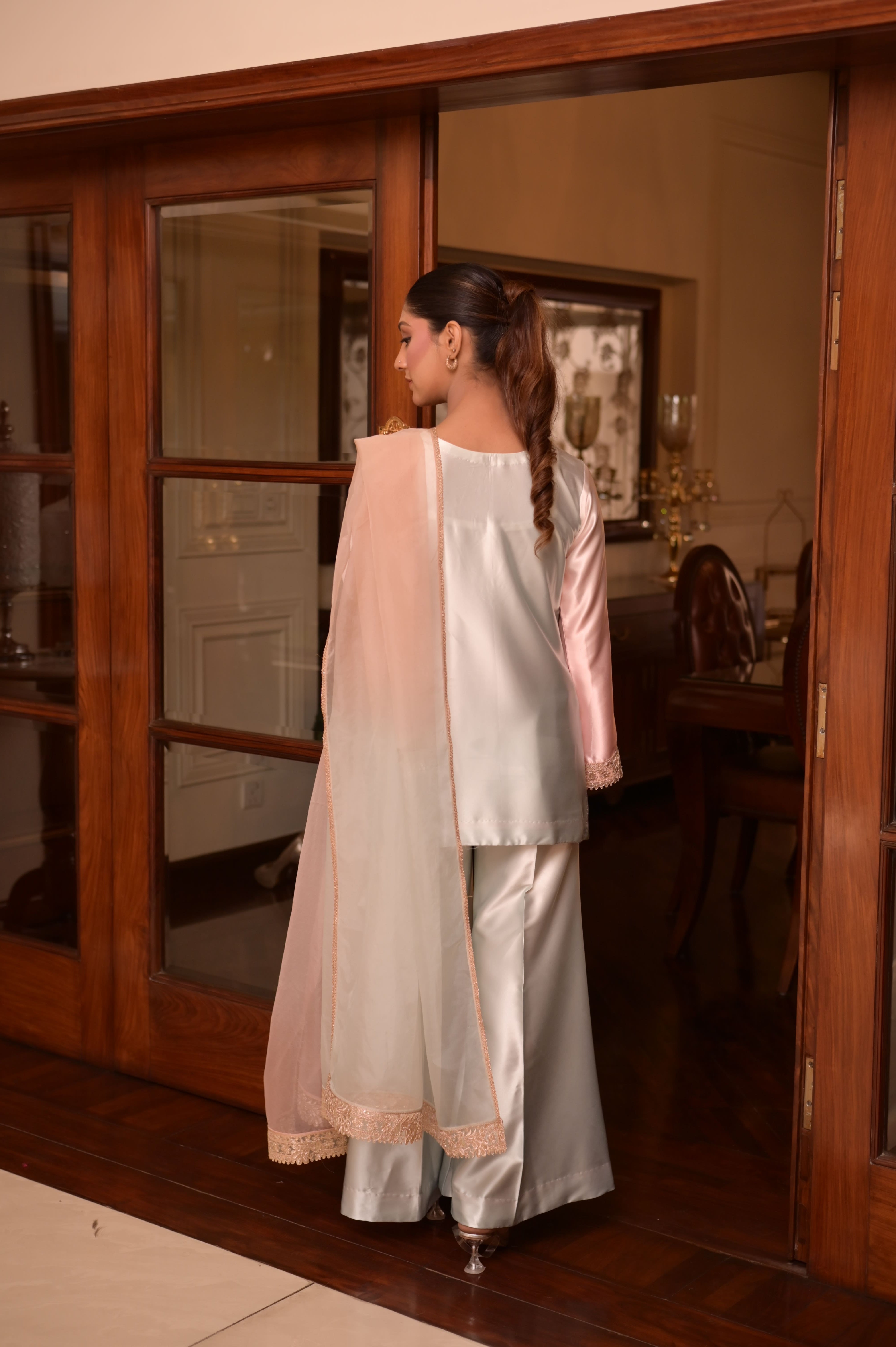 MOONLIT BLUSH OMBRÉ SILK 3-PC SET