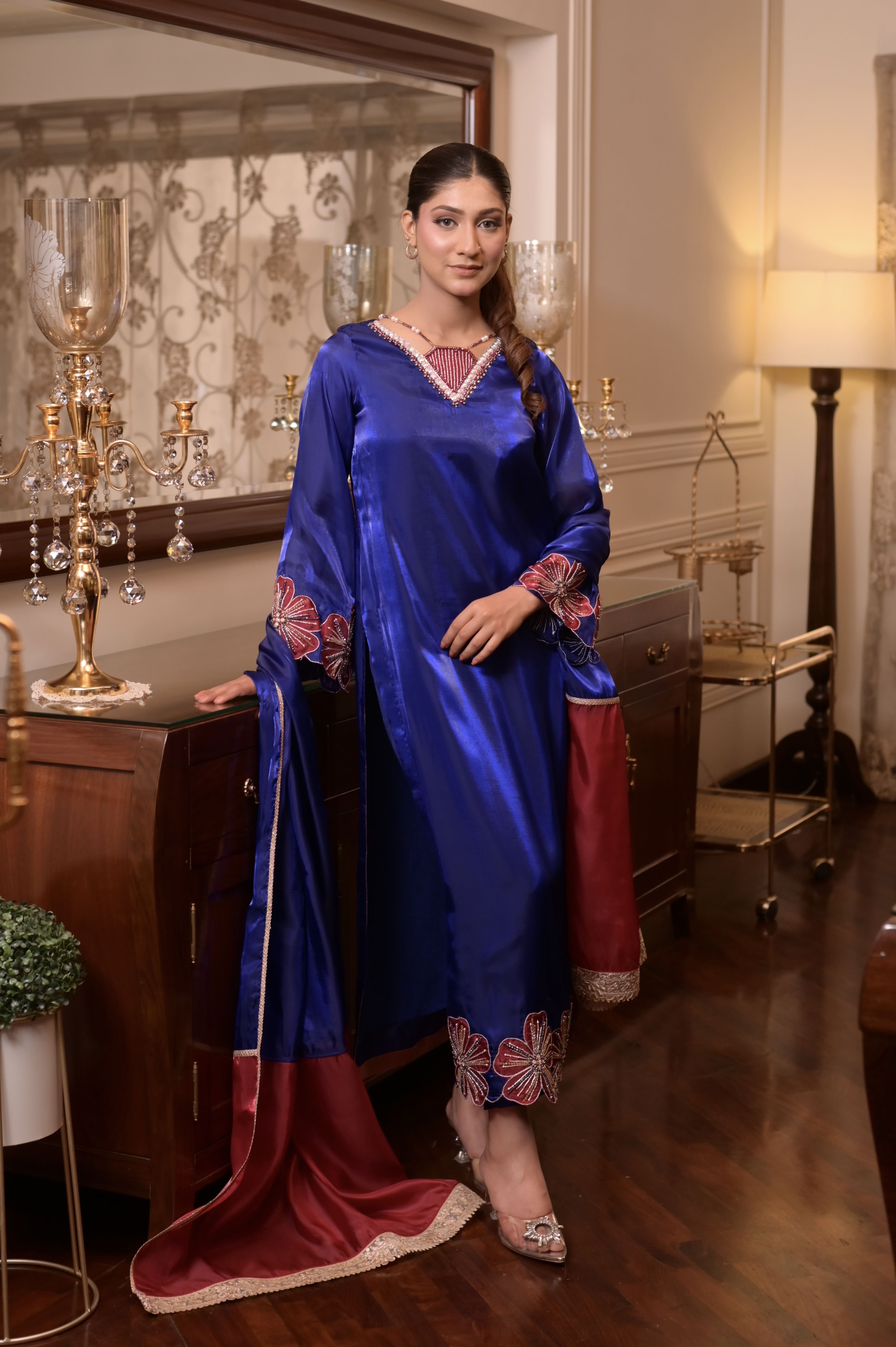 Royal Blue Signature Handworked 3-PC Ensemble
