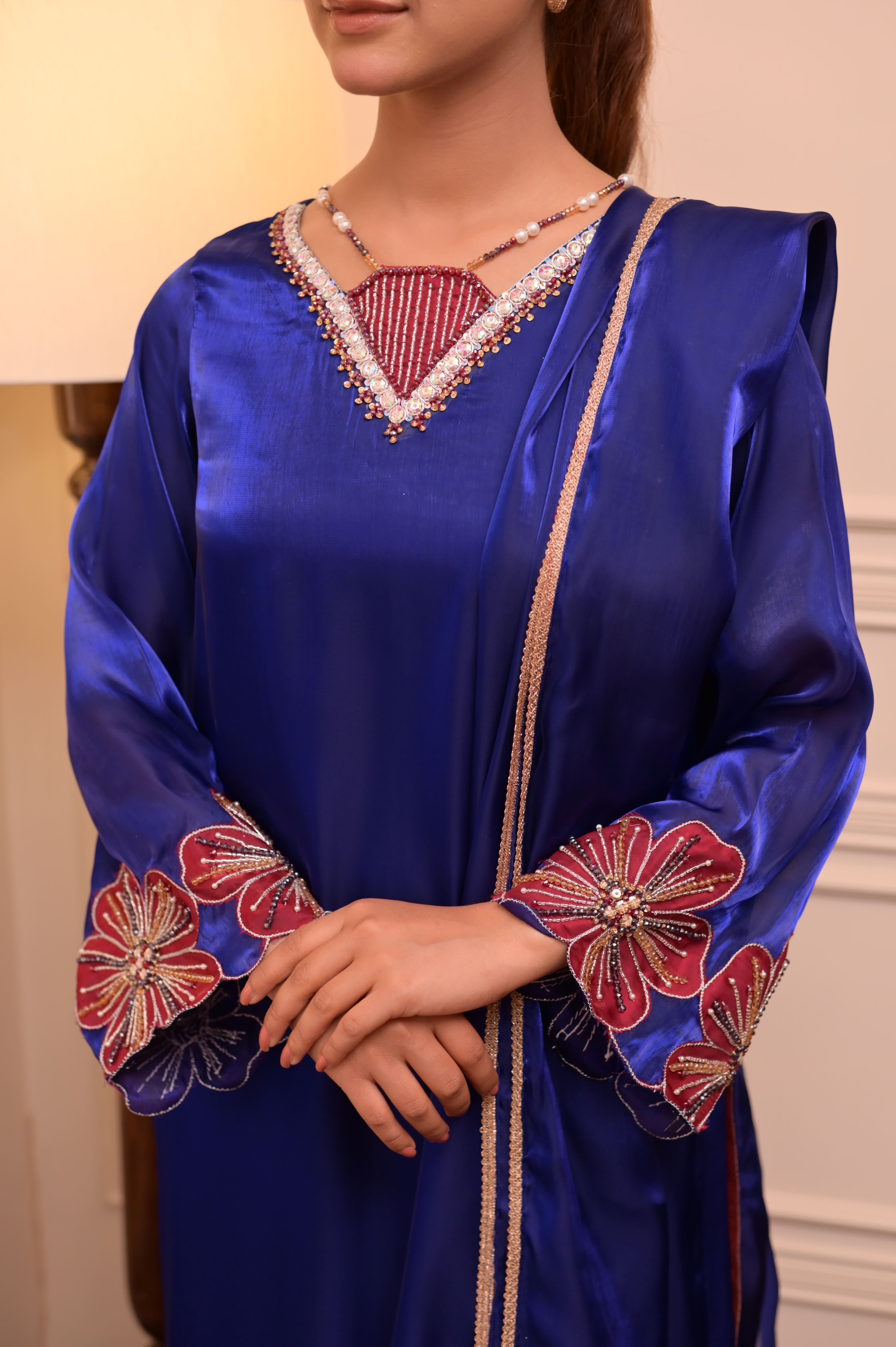 Royal Blue Signature Handworked 3-PC Ensemble