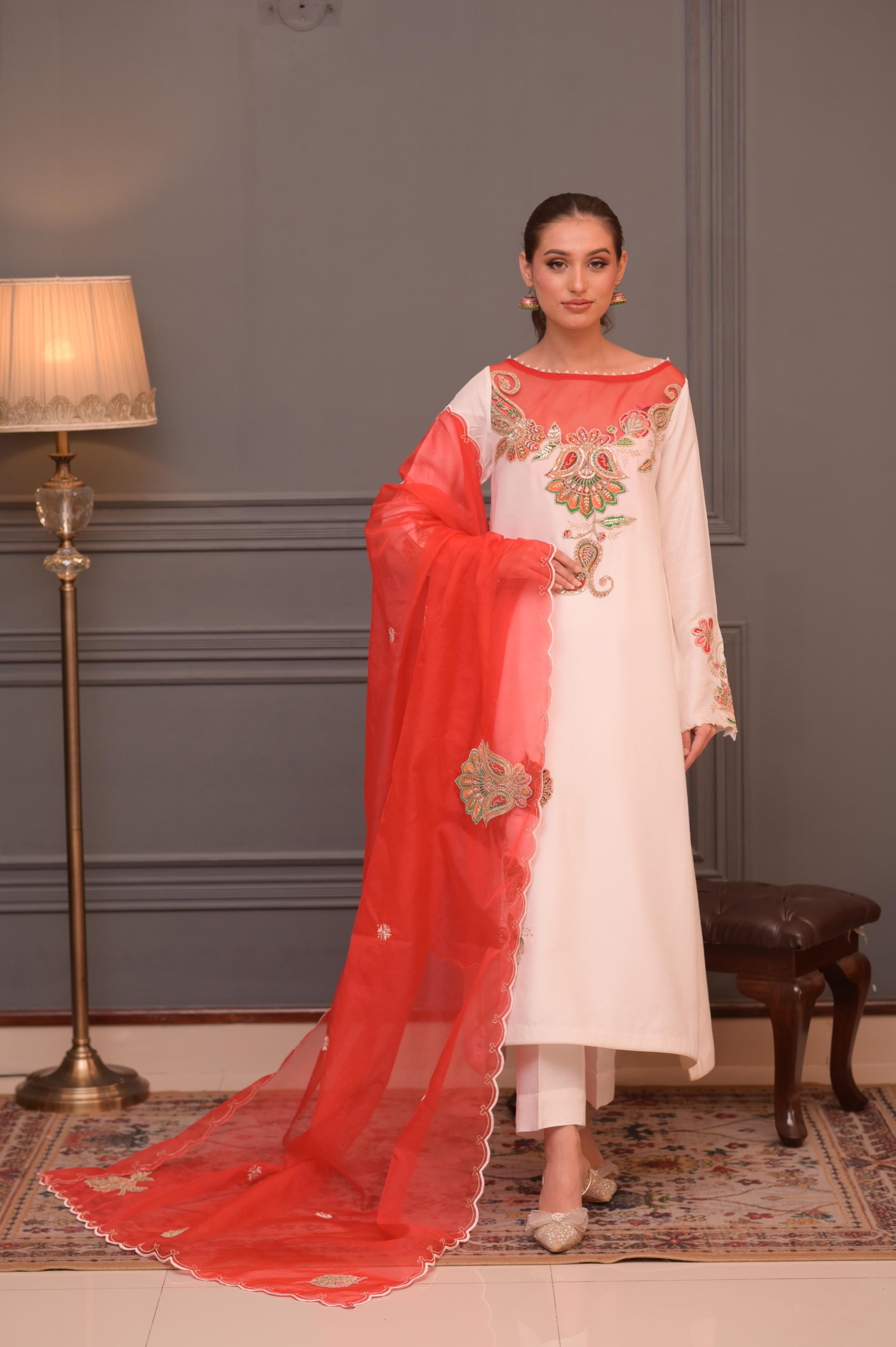 Ivory & Tangerine 3-Pc Set