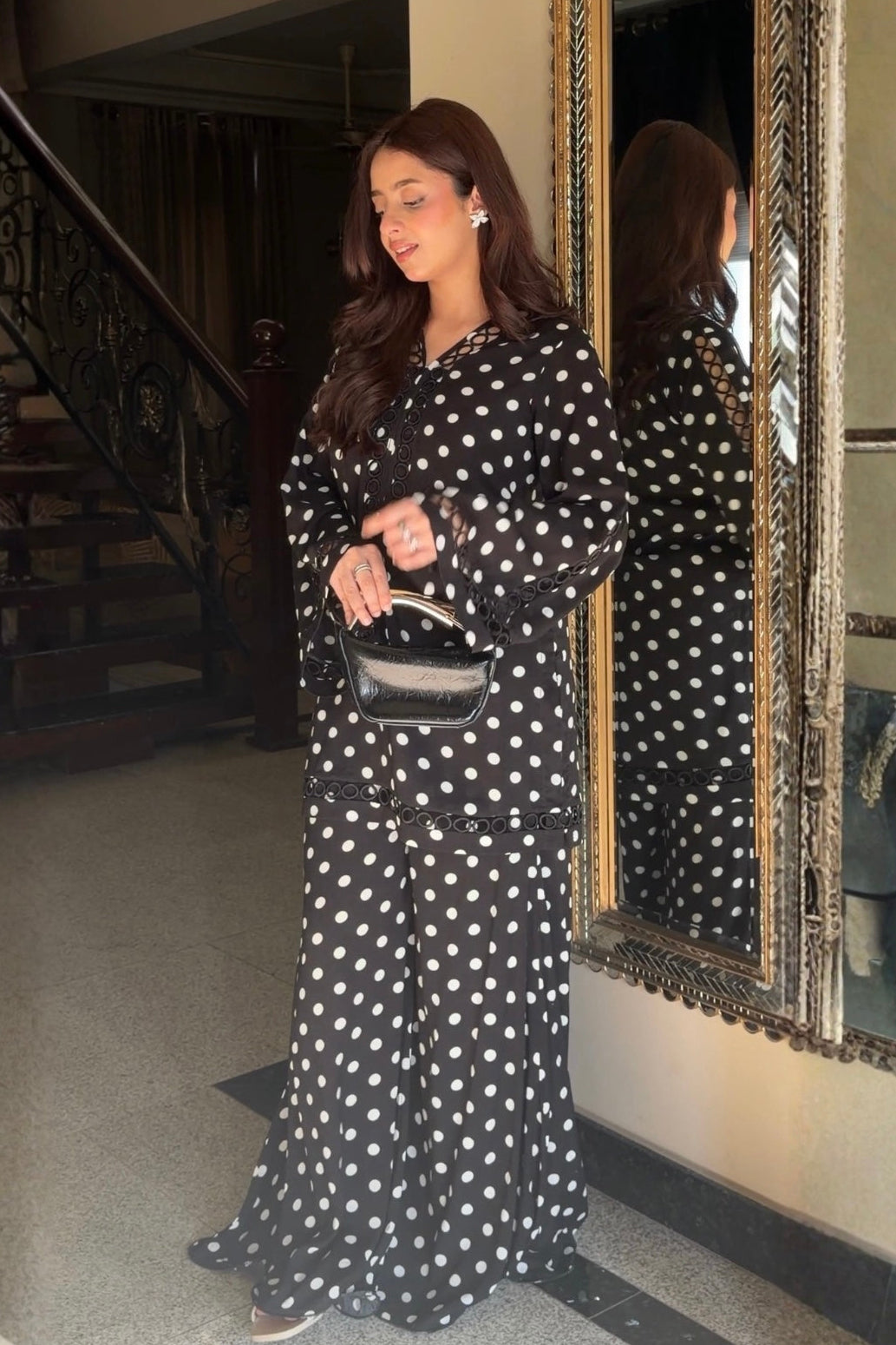 Classic Black Polka Dot 2 PC Set