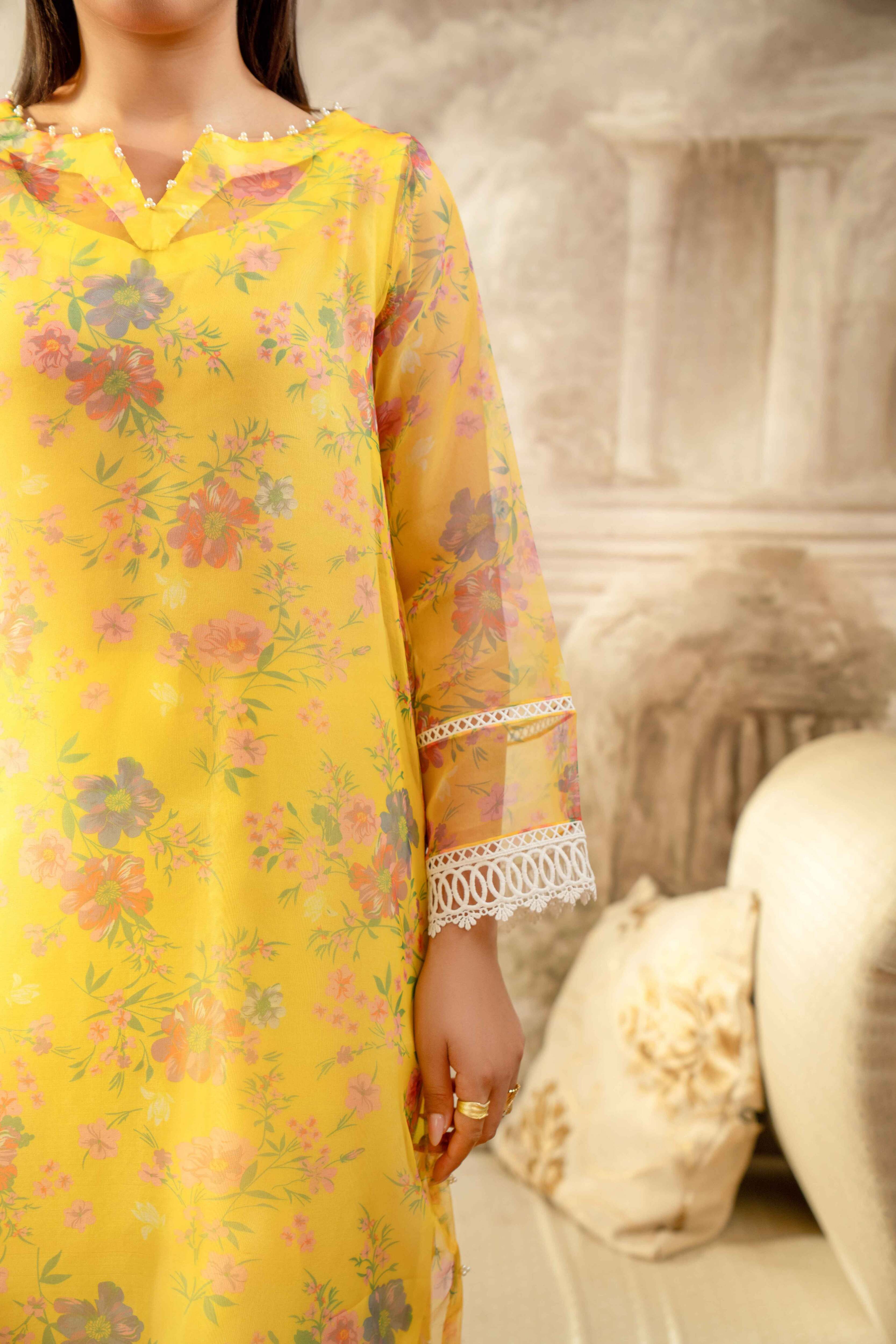 SUNSHINE FLORAL ORGANZA SET