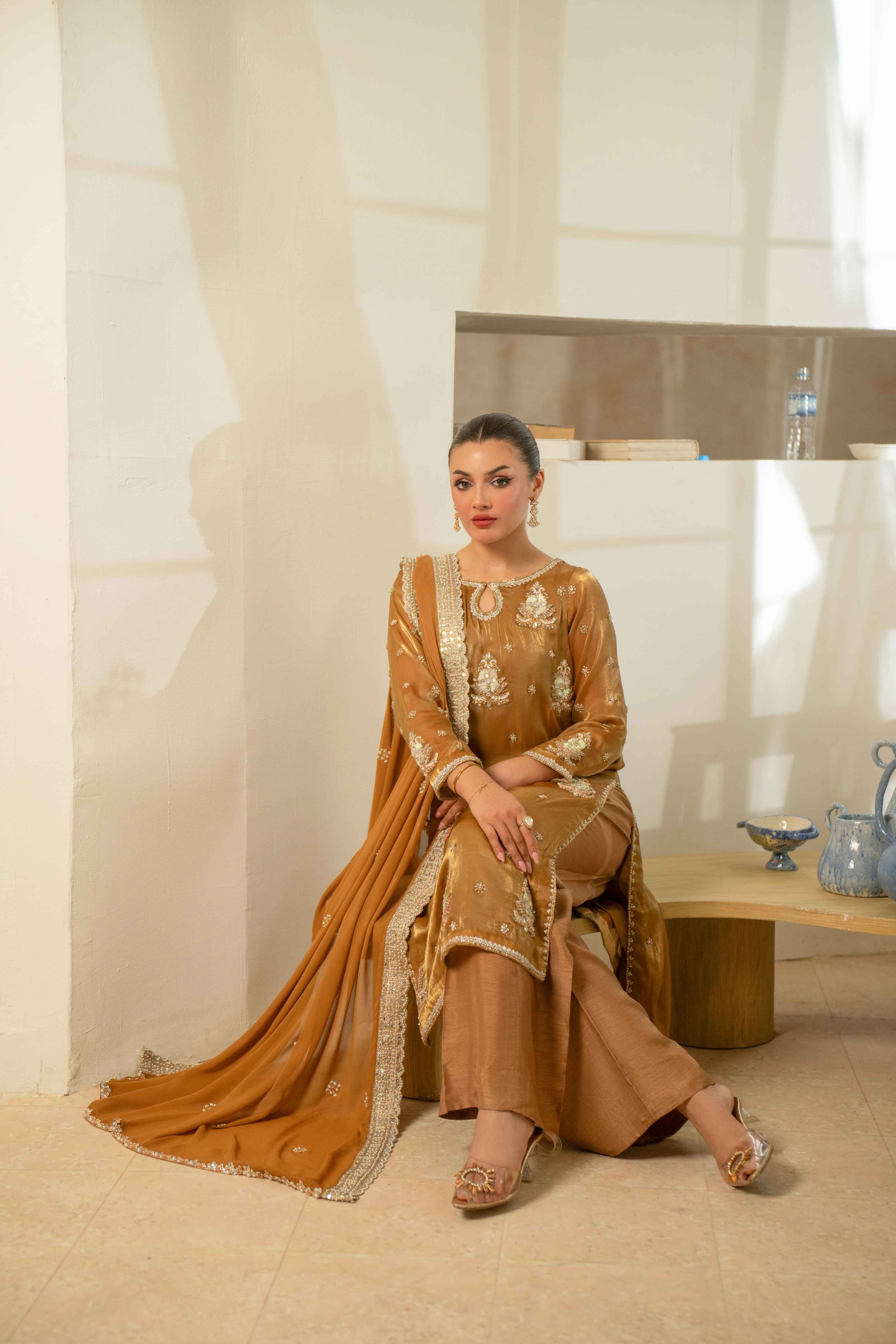 Antique Gold Signature Handworked Ensemble