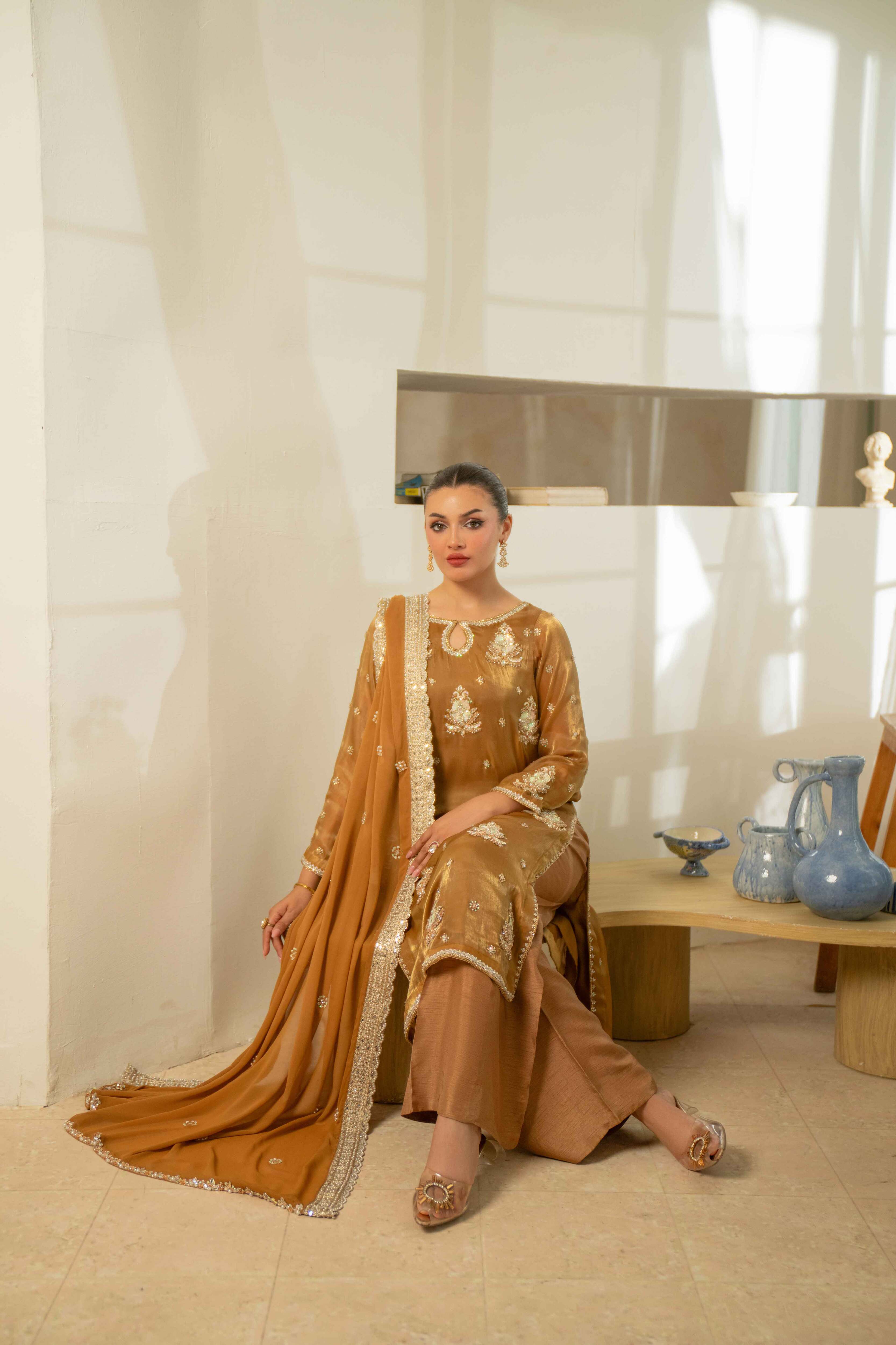 Antique Gold Signature Handworked Ensemble