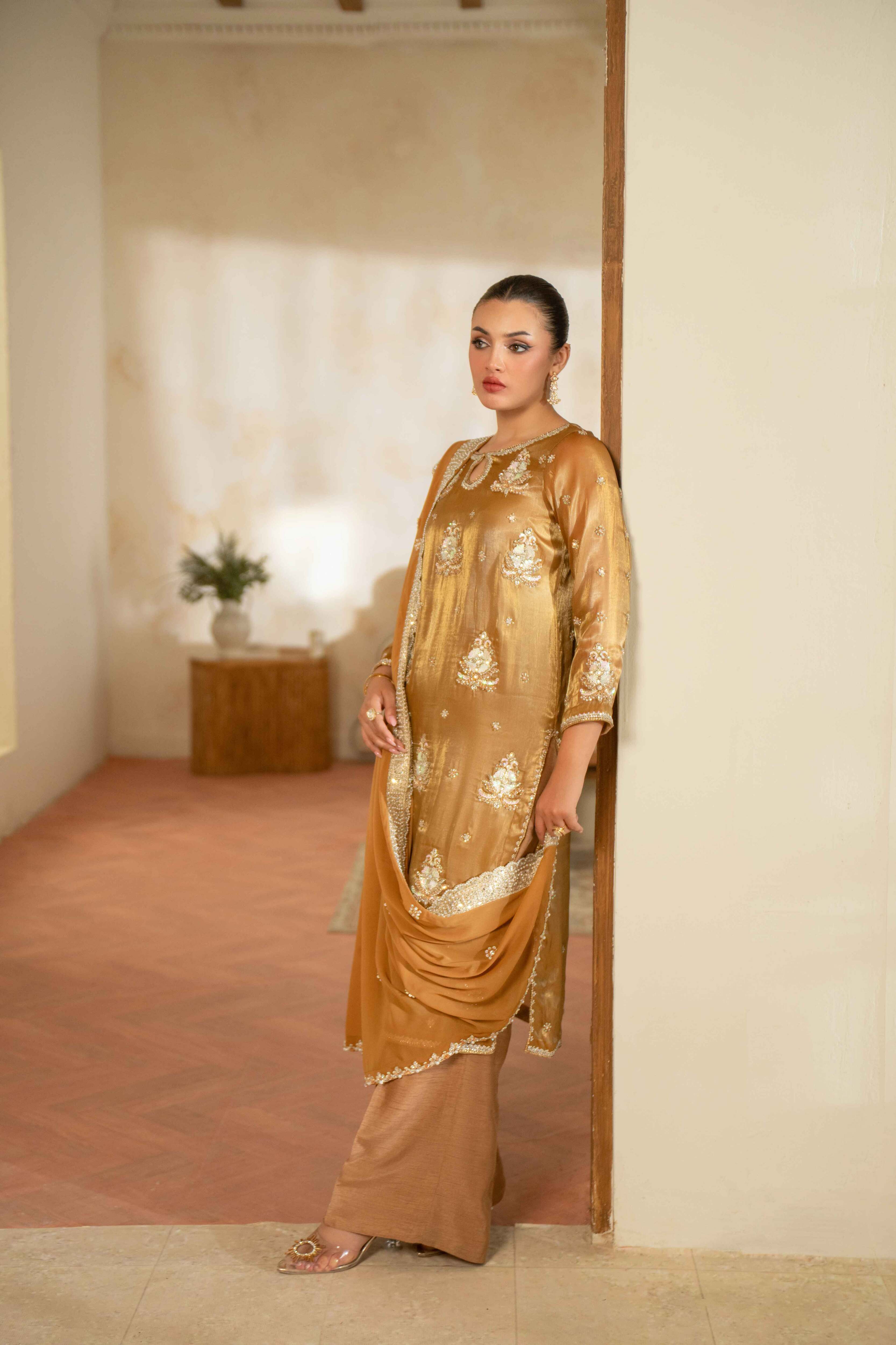 Antique Gold Signature Handworked Ensemble