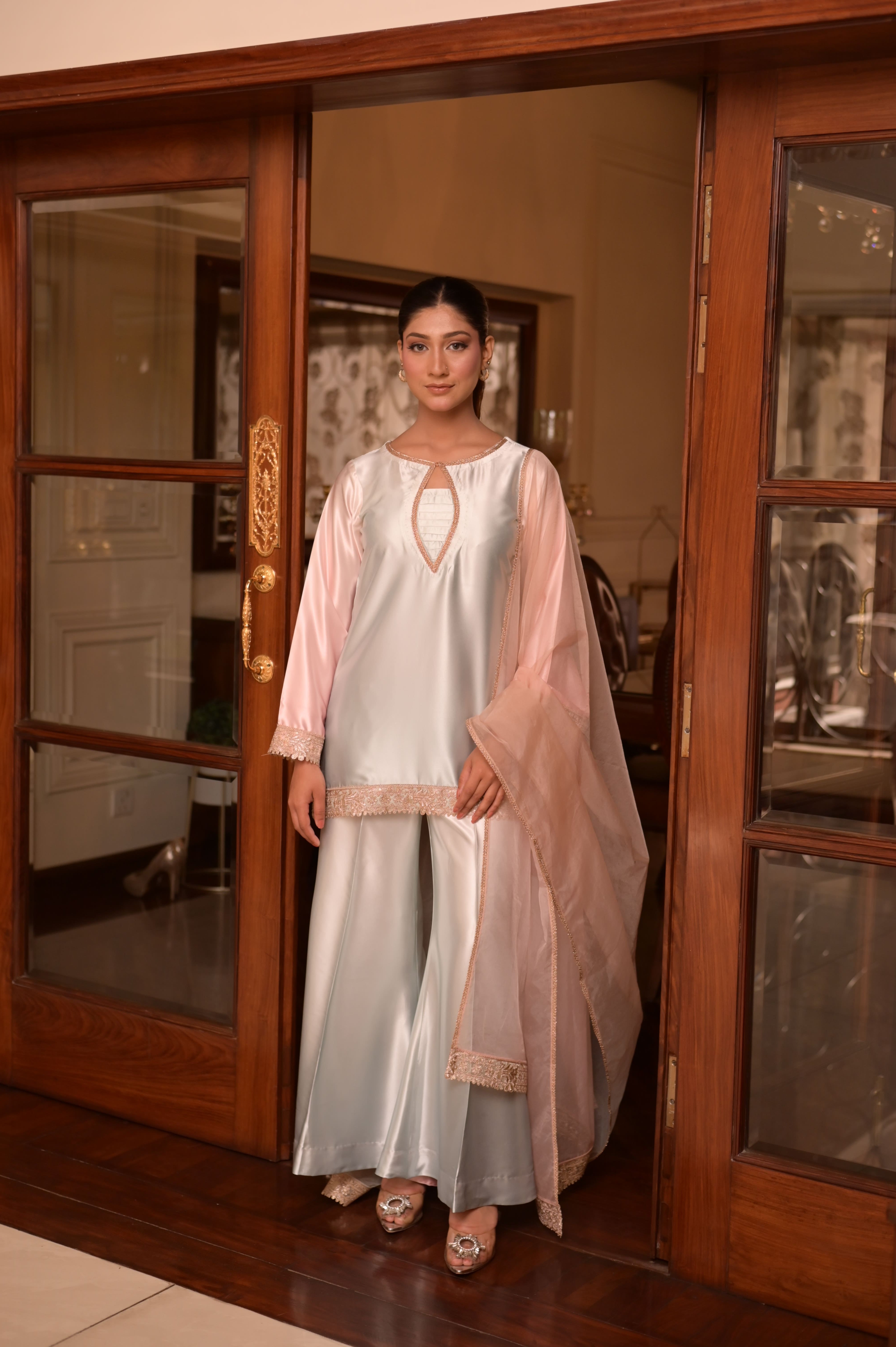MOONLIT BLUSH OMBRÉ SILK 3-PC SET