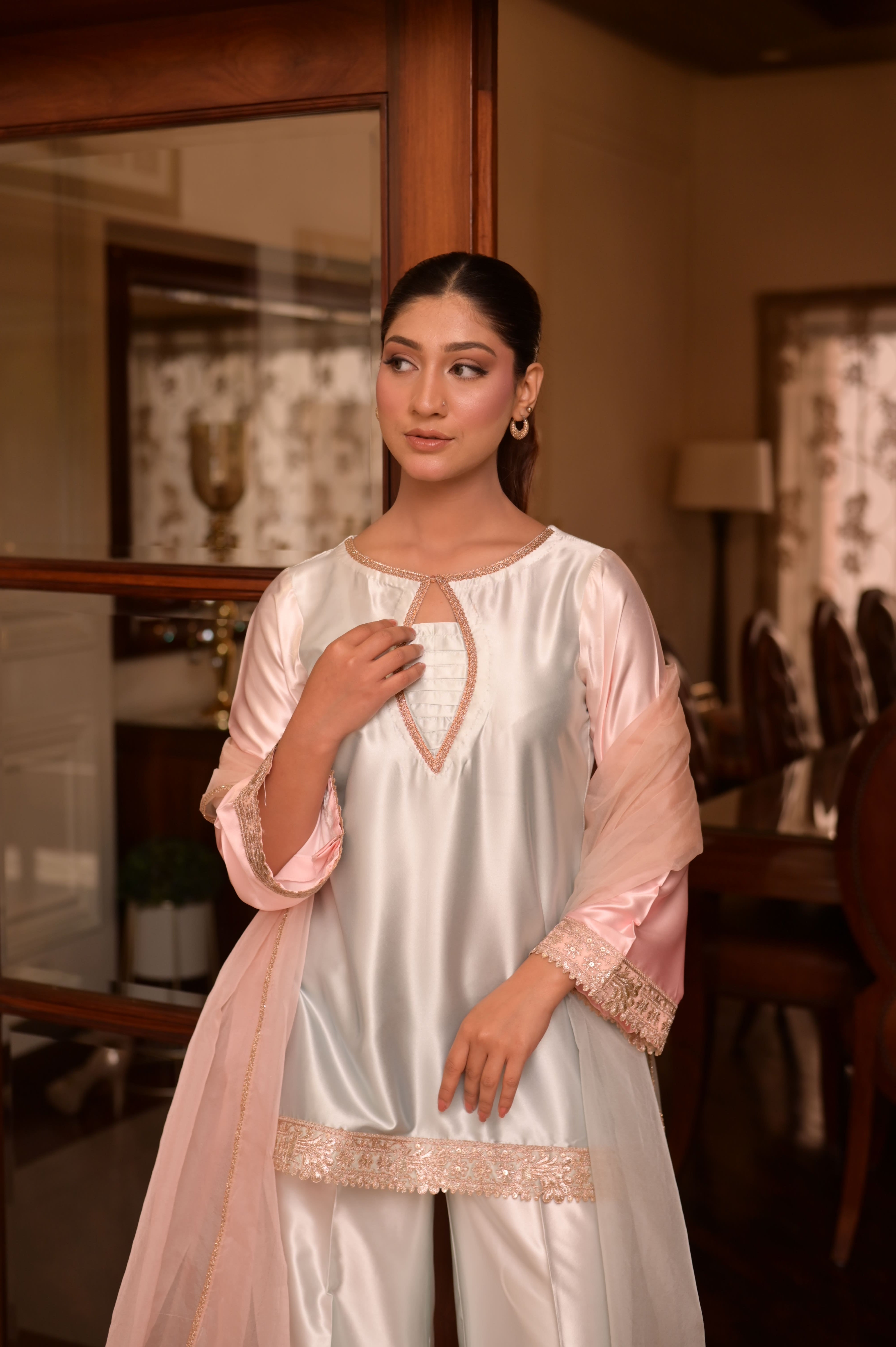 MOONLIT BLUSH OMBRÉ SILK 3-PC SET