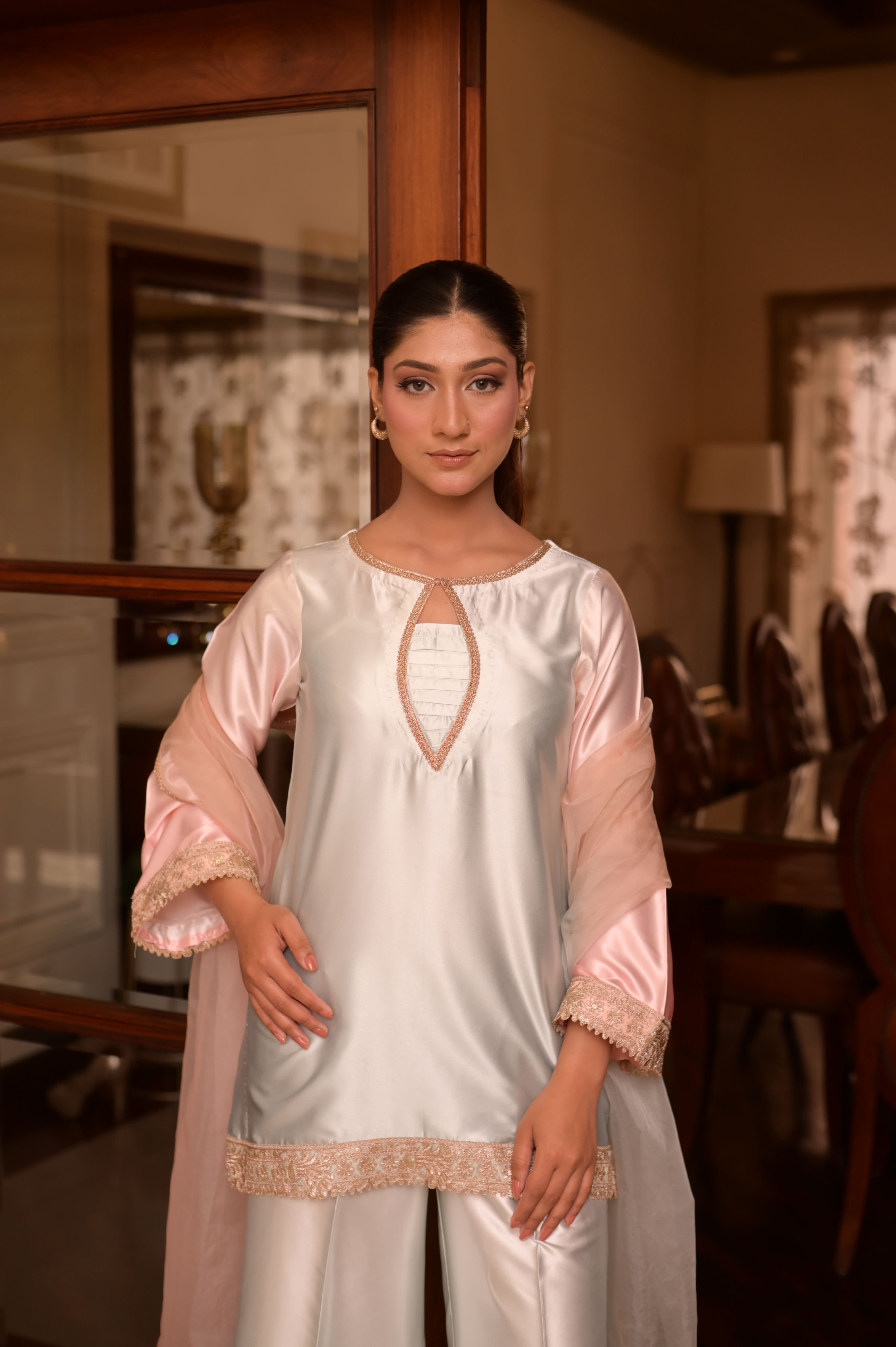MOONLIT BLUSH OMBRÉ SILK 3-PC SET
