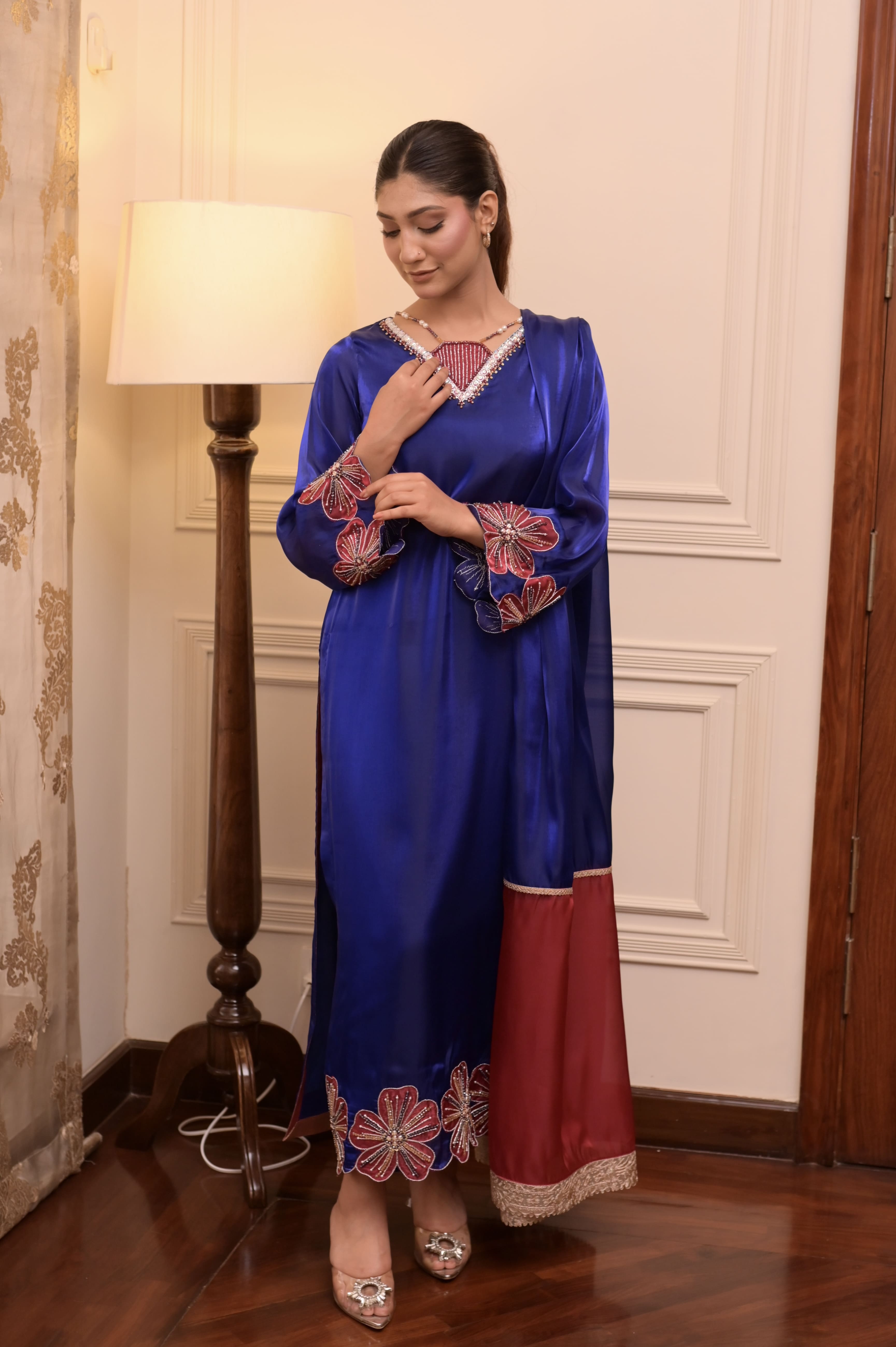 Royal Blue Signature Handworked 3-PC Ensemble